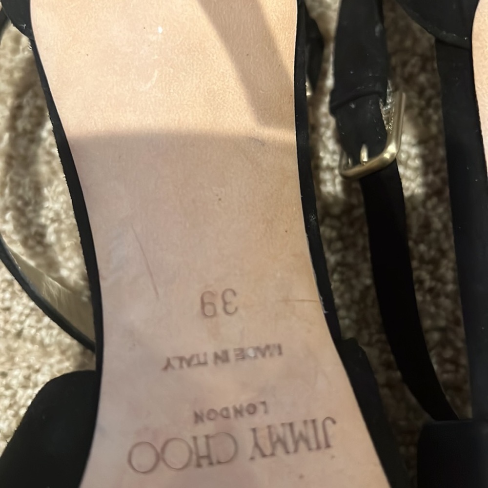 Jimmy Choo suede black heels size 39 - Picture 5 of 6